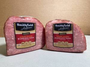 lot 34 image: B - Smithfield Hickory Smoked Boneless Sliced Ham - See Pictures for Lbs