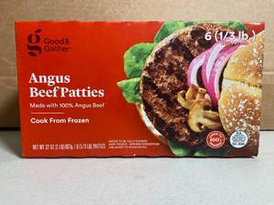lot 18 image: J - Good & Gather Angus Beef Patties - 6 Patties 2Lbs