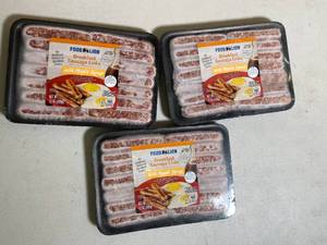 lot 50 image: J - Food Lion Breakfast Sausage Links with Maple Syrup - 3 12Oz Packs