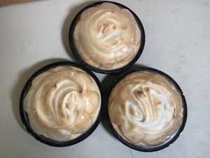lot 90 image: E - Rocky Mountain Lemon Meringue Pies 3 6-8In Pies