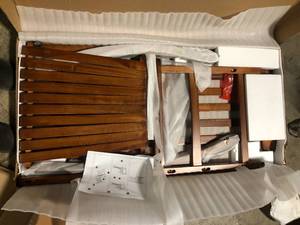Lot of 2 Natural Wood Outdoor Rocking Chair by Karl home    Customer Returns See Pictures