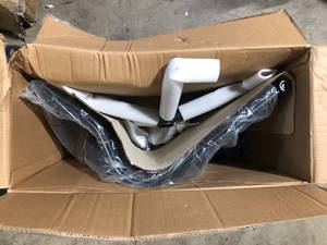 Lumisource Masters Black Faux Leather and Black Metal Adjustable Task Chair Costumer returns See Pics