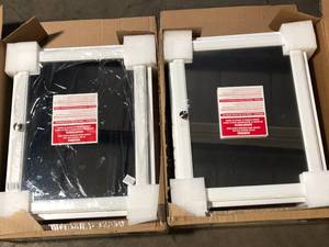 Lot of 2 Home Decorators Collection 20.8 in. W x 25.8 in. H Rectangular Wood Composite Medicine Cabinet with Mirror Customer Returns See Pictures