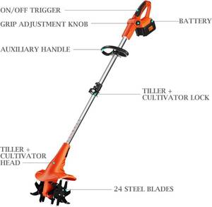 lot 6 image: Ukoke Cordless Tiller Cultivator