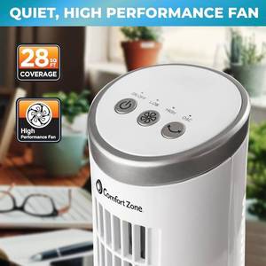 lot 12 image: Comfort Zone Oscillating Desktop Tower Fan