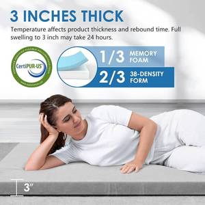 lot 17 image: KingChii Memory Foam Camping Mattress