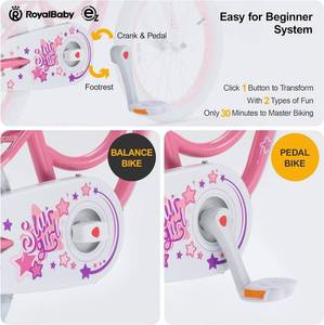 lot 32 image: RoyalBaby EZ Stargirl 16 Kids Bicycle