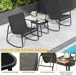 lot 42 image: DWVO 3-Piece Patio Furniture Set