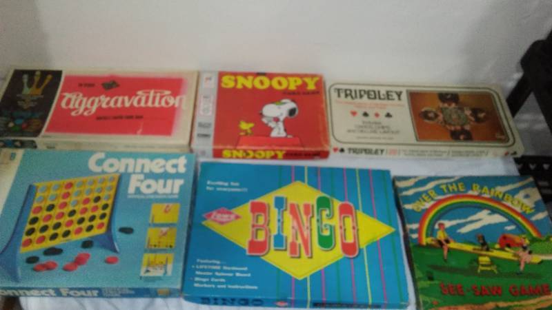 lot 773 image: Vintage Board Games (6) and Star Wars Walkie Talkies with Headsets.