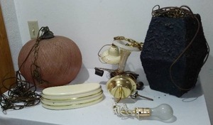 lot 763 image: Unique Hanging Call and Ceiling Lamps (5).