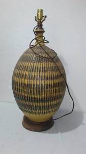 lot 835 image: Mid Century Pottery Lamp. 28 in. T x 13 in.