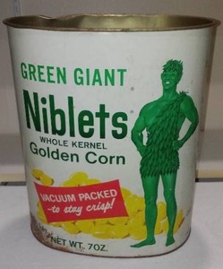 lot 707 image: Vintage Green Giant Trashcan