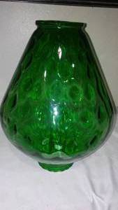 lot 737 image: Mid Century Green Light Lamp and Globe.
