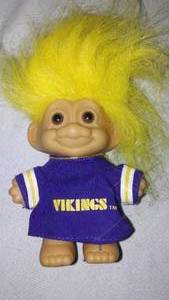 lot 745 image: Vintage Minnesota Vikings Troll NFL Good Luck Trolls.