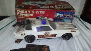 lot 762 image: Chevy Camaro Z 28 Police Car With Box .
