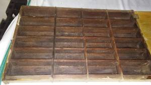 lot 766 image: Hinged Wooden Box with dividers.