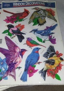 lot 788 image: Bird Variety Window Clings (6) New.