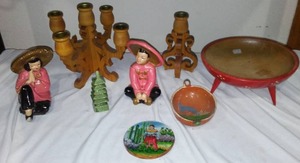lot 826 image: Chalkware Asian Couple and More.