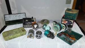 lot 838 image: Fishing Reels, Parts, Boxes and More.