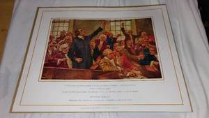 lot 870 image: Photo Patrick Henry Addressing the Revolutionary Convention In Virgina