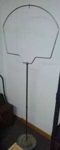 lot 893 image: Tall Sign Holder - Chromed, Adjustable.
