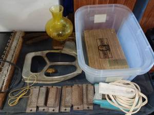 lot 867 image: Vintage Metal Drawer Pulls and More.