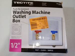 lot 876 image: Tectite PEX Push to Connect Washer Outlet Box.