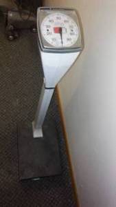 lot 608 image: Floor Mount Medical Grade Scale.