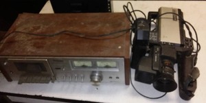 lot 591 image: Cassette Recorder, VHS, Camera and Deck.