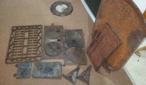 lot 672 image: Cast Items for Wood Burning Stoves