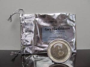 lot 30 image: Signed Modernist Sterling Silver & Favosite&nbspBrooch by Gary Rex Erickson