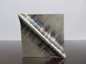 lot 45 image: Larger Sculptural Sterling Silver Modernist Square Brooch