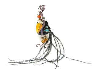 lot 54 image: Pair of Larger Signed LAURA STAMPER Whimsical Brooches