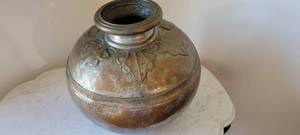 lot 13 image: Antique Hammered Copper Art Nouveau Vase