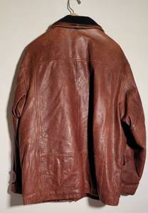 lot 133 image: Lone Pine Chestnut Rugged Leather Jacket  Size 42