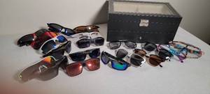 lot 143 image: Collection of Mens Fashion and Sports Sunglasses with Storage Cases