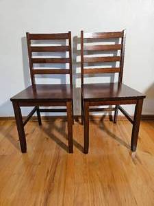 lot 172 image: Modern Contemporary Ladder-Back Dining Chairs (pair)