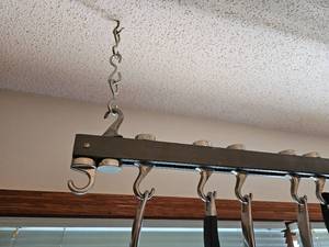 lot 177 image: Kitchen Pot Rack Grouping