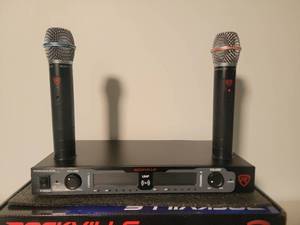 lot 62A image: Rockville Dual Wireless Microphone System - RWM2603UR