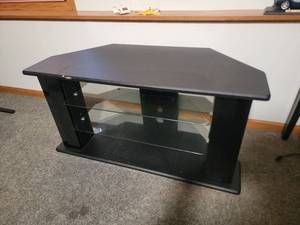 lot 150 image: Sleek Black Entertainment Stand