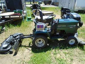 Craftsman 18.5 Kohler 6 speed 46 deck with back bladesnow blower. Tested & works. As shown. THIS ITEM HAS A RESERVE.