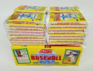 lot 13 image: Vintage Unopened Collection of 1990 MLB Baseball Cards