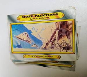 lot 29 image: Vintage Collection of 23 STAR WARS Space Paintings Trading Cards