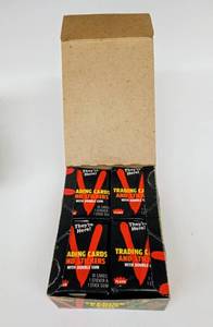 lot 2 image: Vintage Box of Unopened V THEYRE HERE Trading Card Packs