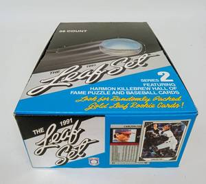 lot 81 image: Vintage Box of Unopened LEAF SET Series 2 MLB Baseball Card Packs