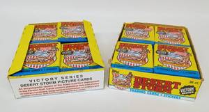lot 8 image: Two-Plus Boxes of Vintage Unopened TOPPS Desert Storm Trading Card Packs