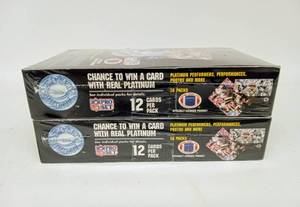 lot 106 image: Vintage Unopened Pair of NFL PRO SET 1991 Series 1 Football Cards