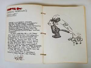 lot 117 image: Vintage Homemade Comics Scrapbook