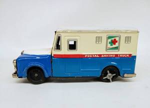 lot 149 image: Vintage Tin Litho Postal Toy Truck