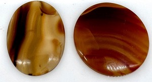 lot 240A image: Various Amber Colored polished Agates (9)